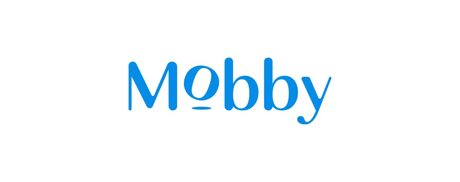 Logo Mobby bleu sur fond blanc, identité visuelle d’un moteur de recherche dédié aux activités sportives et bien-être