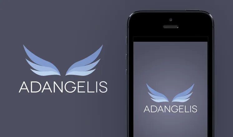 Conception application mobile Adangelis - logo mémorial en ligne splash screen iPhone mémoire défunts par cubedesigners