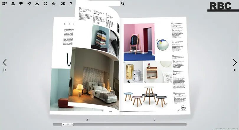 Création site internet catalogue interactif RBC Mobilier par cubedesigners