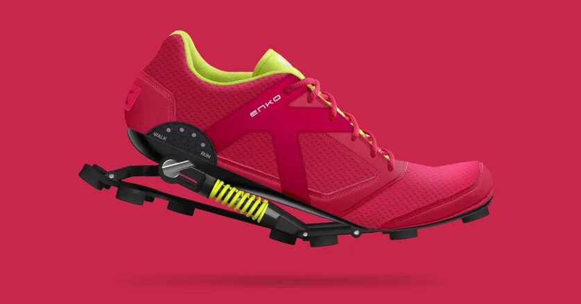 Création design chaussures running ENKO par cubedesigners