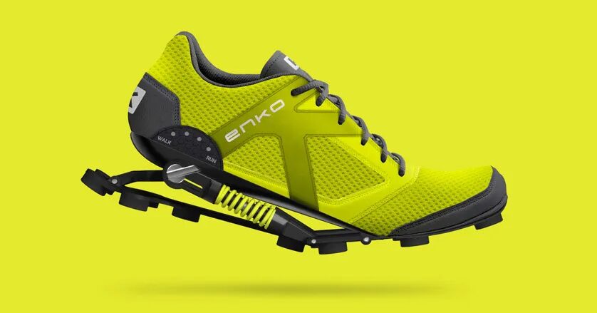 Création design chaussures running ENKO par cubedesigners