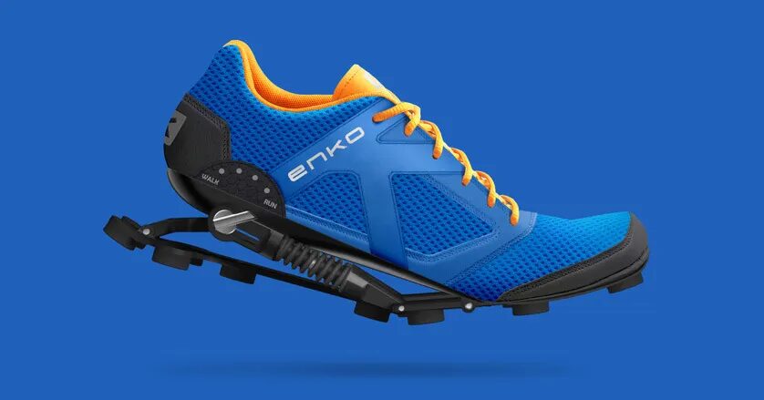 Création design chaussures running ENKO par cubedesigners