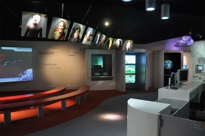 Exposition interactive sur les phénomènes météo.