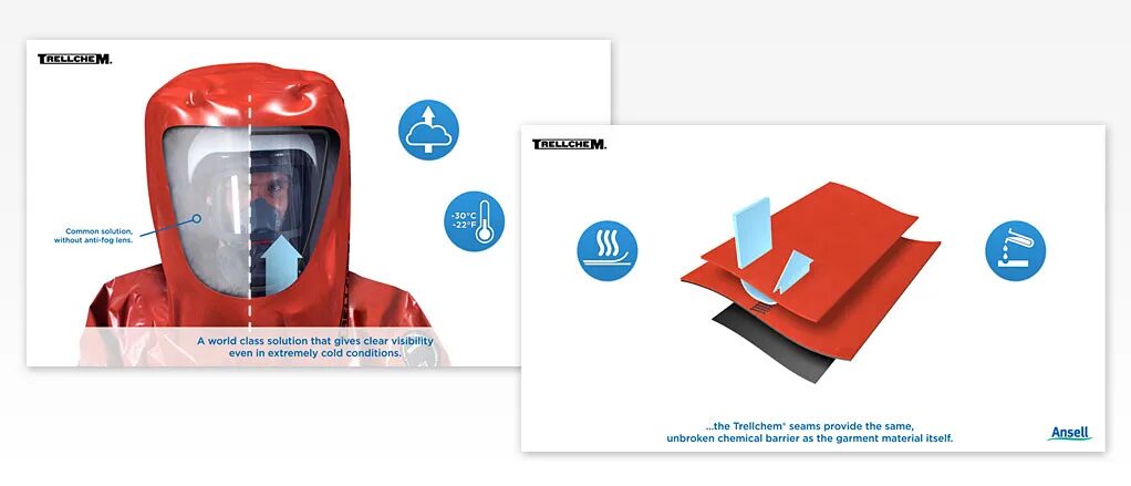Conception film promotionnel Ansell Trellchem - gants protection chimique équipements sécurité industrielle par cubedesigners
