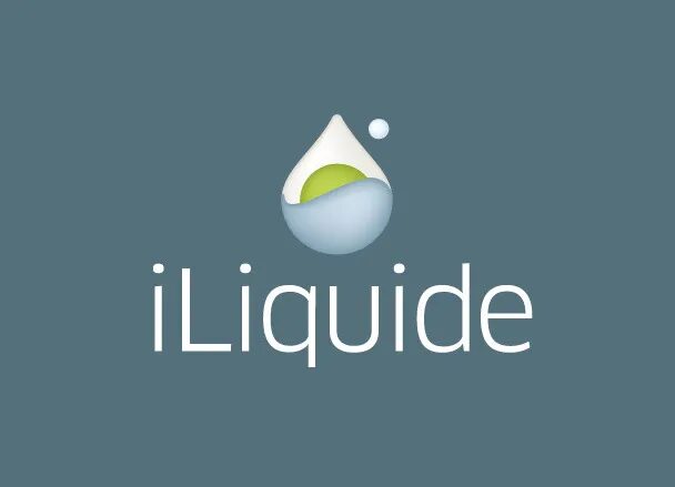 Conception logo identité visuelle iLiquide - design goutte e-liquide cigarette électronique par cubedesigners