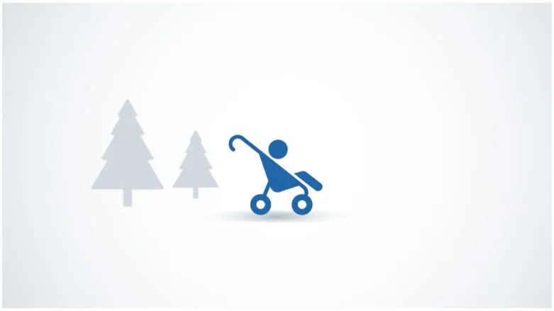 Conception motion design EBU European Blind Union - animation pictogrammes accessibilité poussette par cubedesigners