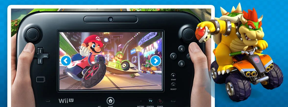 Conception page Fnac Gaming - Mario Kart 8 manette Wii U gameplay Bowser Nintendo jeu vidéo par cubedesigners
