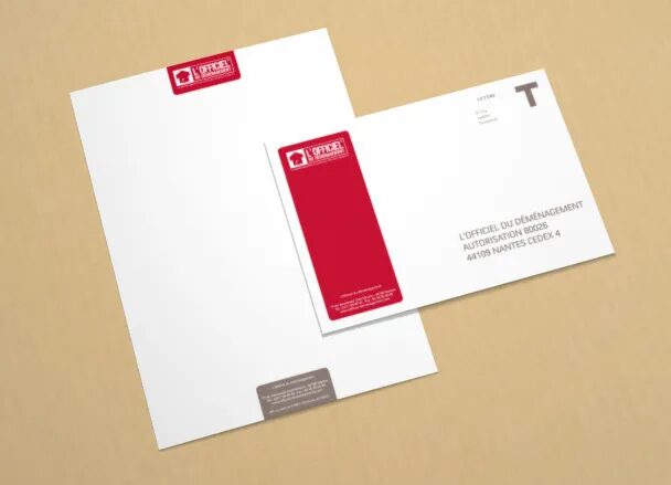 Papeterie L’Officiel du Déménagement avec enveloppe et carte