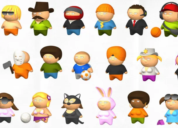 Illustrations de personnages 3D colorés et ludiques