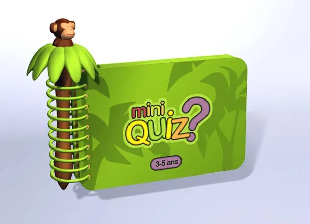 Visuel Mini Quiz 3-5 ans avec singe et décor jungle