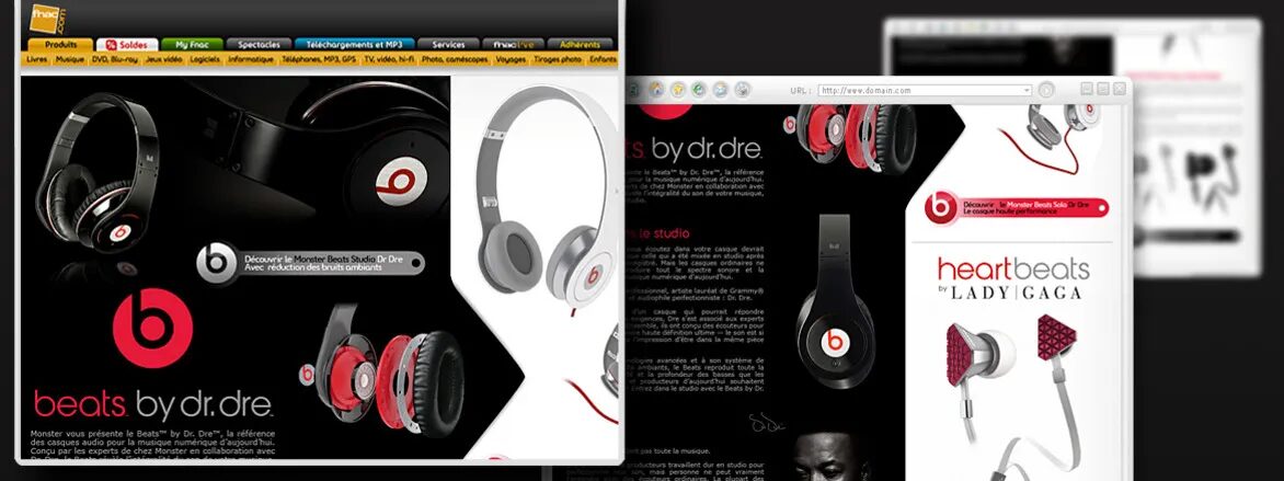 Visuel promotionnel Beats by Dr. Dre pour la Fnac.