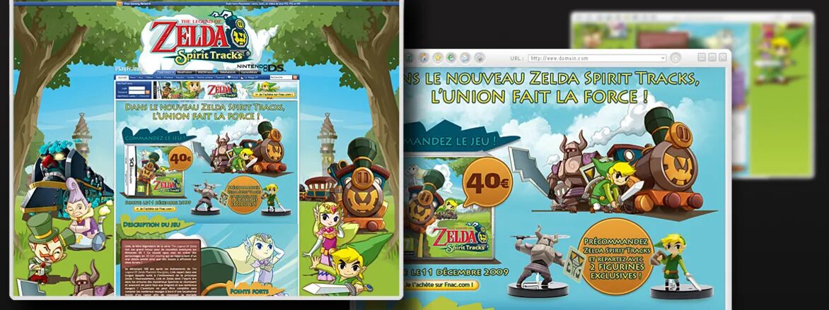 Visuel promotionnel Zelda Spirit Tracks pour PlayFrance.